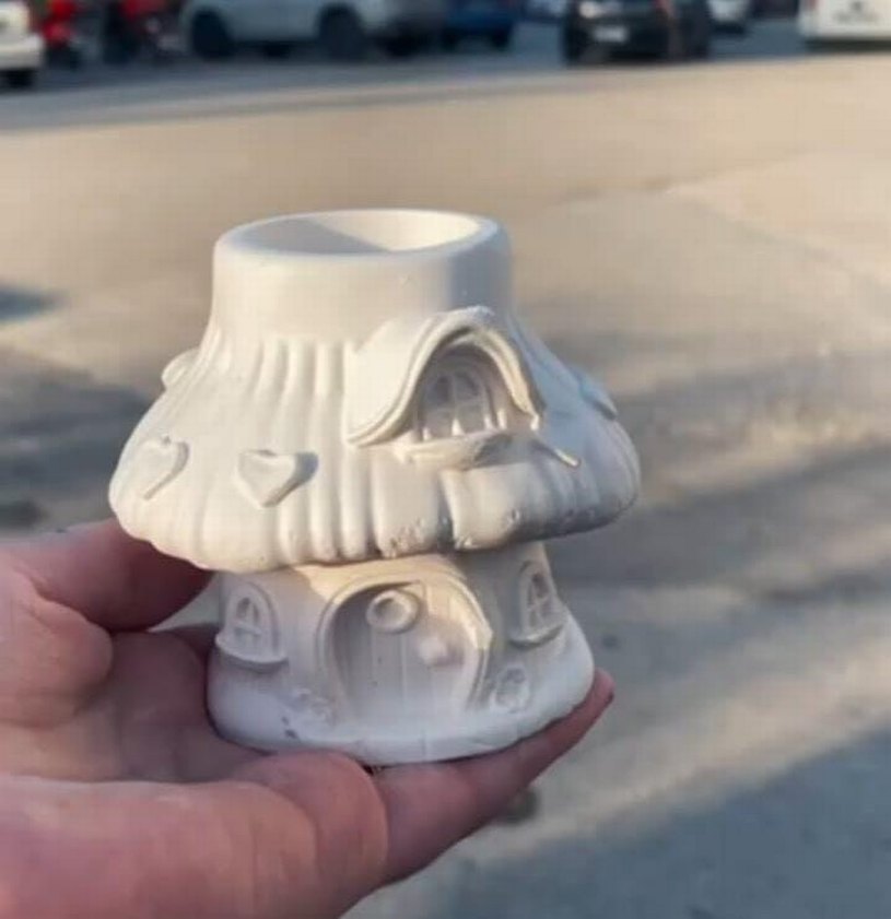 Renkli Kar Temalı Ev Figürinleri - Görsel 4