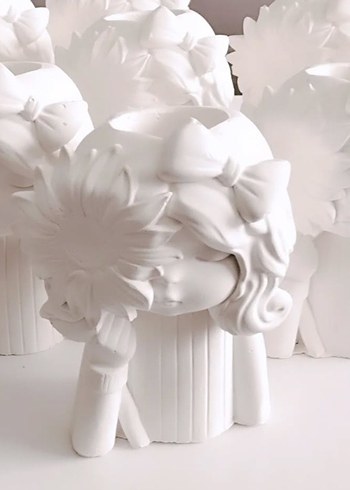 Beyaz Seramik Nostaljik Müzik Kutusu Biblo - Görsel 11