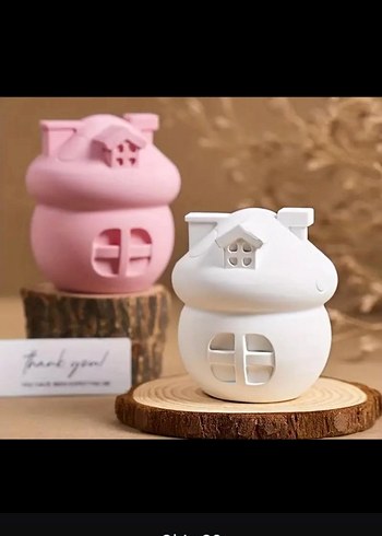 Beyaz Pastel Renkli Dekoratif Figürin Seti - Görsel 9