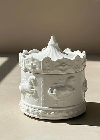 Beyaz Pastel Renkli Dekoratif Figürin Seti - Görsel 8