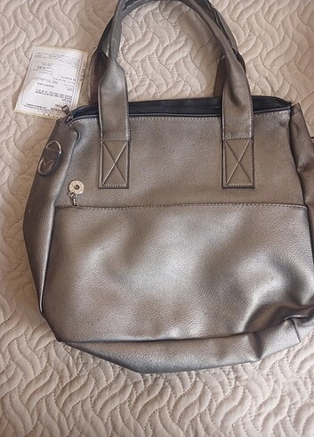 Parlak gri canta  - Görsel 3