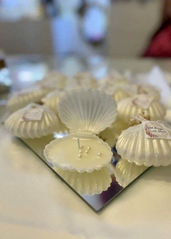 Bohem Beyaz Kabartmalı Deniz Kabuğu Nikah Hediyesi - Görsel 4