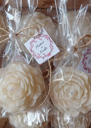 Çiçek Şeklinde Renkli Mum Seti - Görsel 11