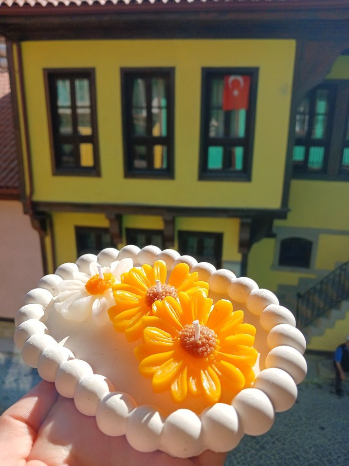 Çiçek Şeklinde Renkli Mum Seti - Görsel 5