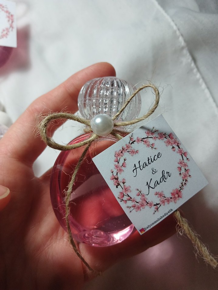 Pembe Şişede Özel Etiketli Hediyelik - Görsel 2