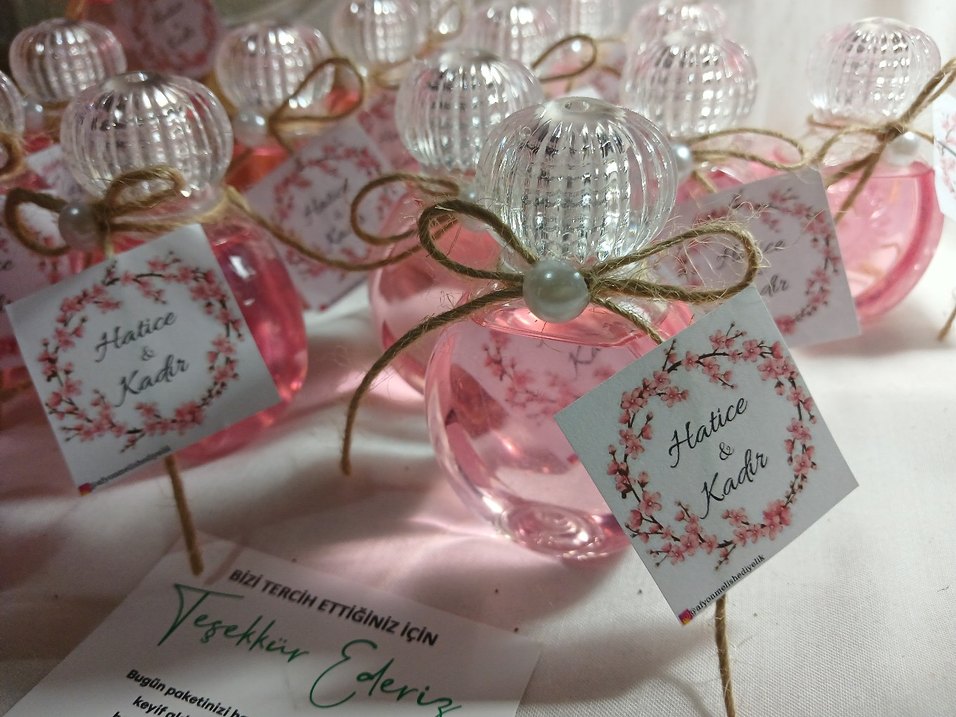 Pembe Şişede Özel Etiketli Hediyelik - Görsel 4