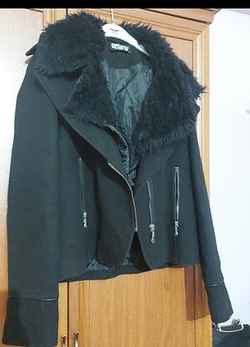 s Beden siyah Renk Nubuk kürklü ceket
