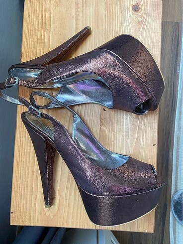 Bakır platform gece ayakkabısı - Görsel 4