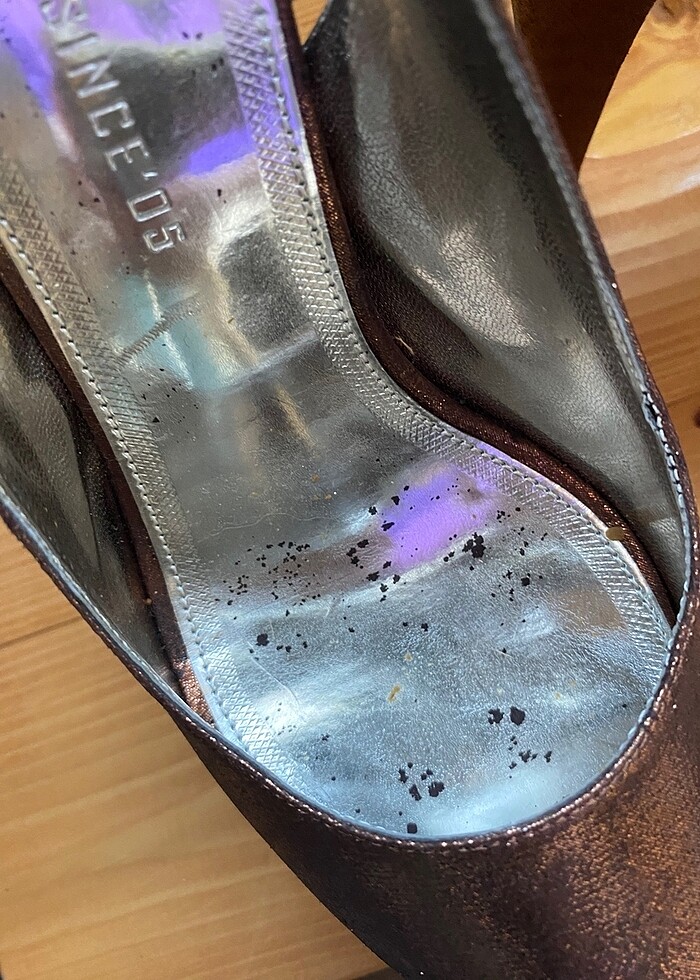 Bakır platform gece ayakkabısı - Görsel 3