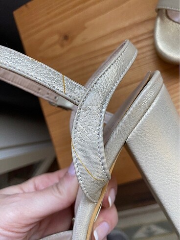 Platformlu dore ayakkabı - Görsel 4