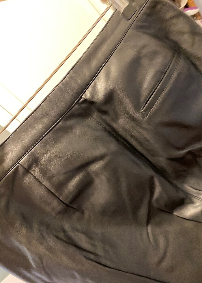 Mango deri pantolon - Görsel 4