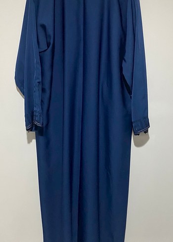 Nakışlı Lacivert Uzun Kadın Elbise - Görsel 3