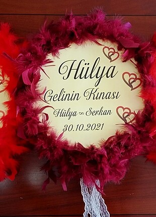 Kişiye özel kına gelin tefi