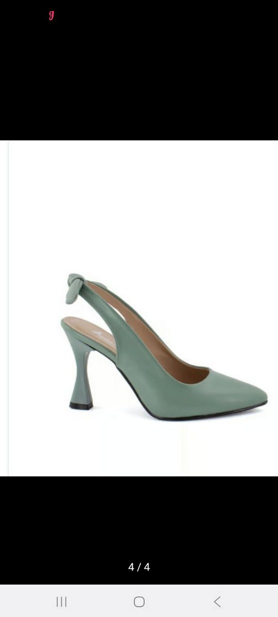 Pastel Yeşil Stiletto Topuklu Kadın Ayakkabı - Görsel 2