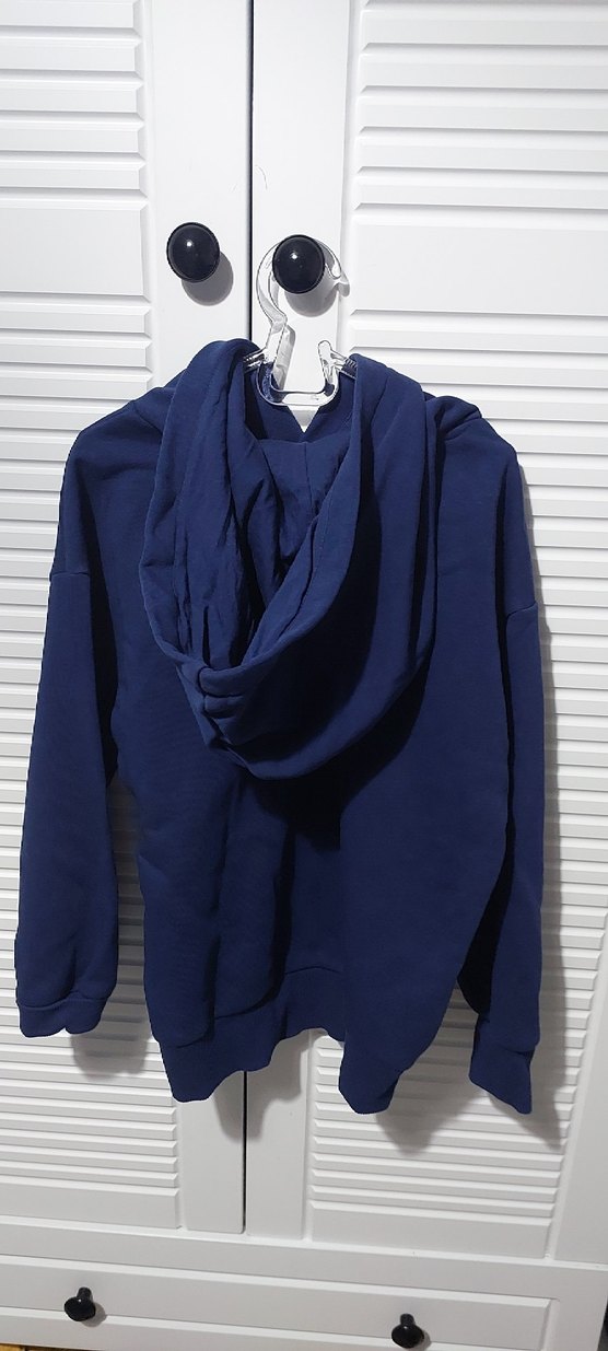 Lacivert Kapüşonlu Kadın Sweatshirt - Görsel 3