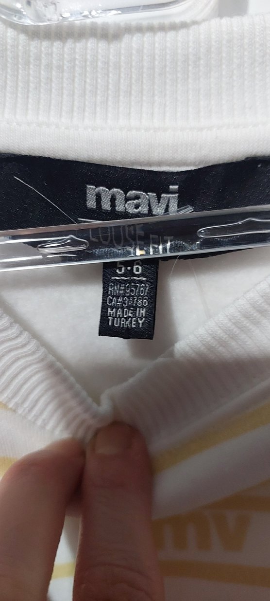 cocum Beyaz Çizgili Pamuklu Sweatshirt unisex - Görsel 2