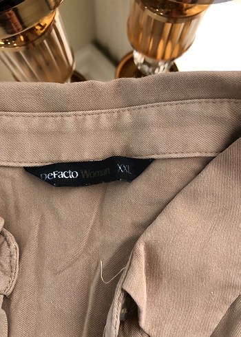 Zara Düğmeli Bej Keten Kadın Gömlek
