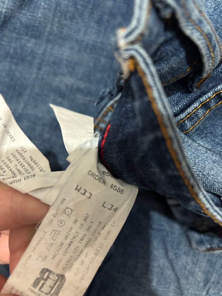 Erkek Lacivert Yırtık Kot Pantolon - Görsel 3