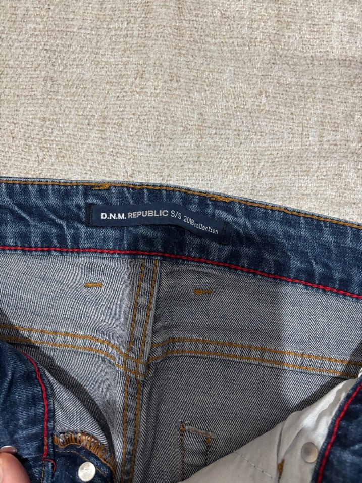 Erkek Lacivert Yırtık Kot Pantolon - Görsel 2