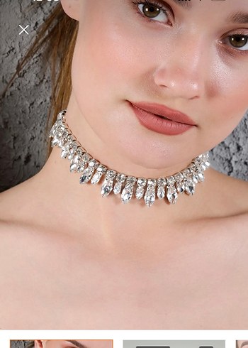 Abiye taşlı kolye - Görsel 2