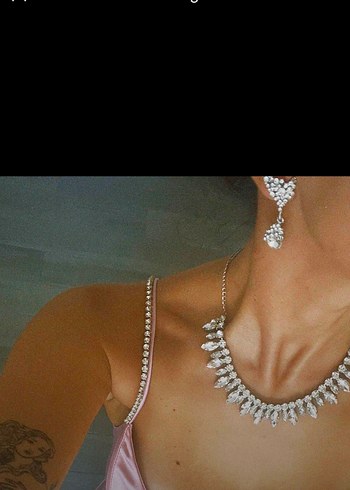 Abiye taşlı kolye - Görsel 4