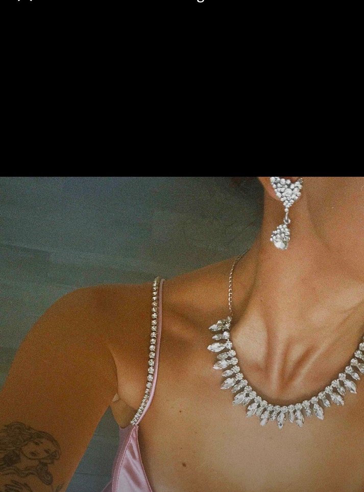 Abiye taşlı kolye - Görsel 4