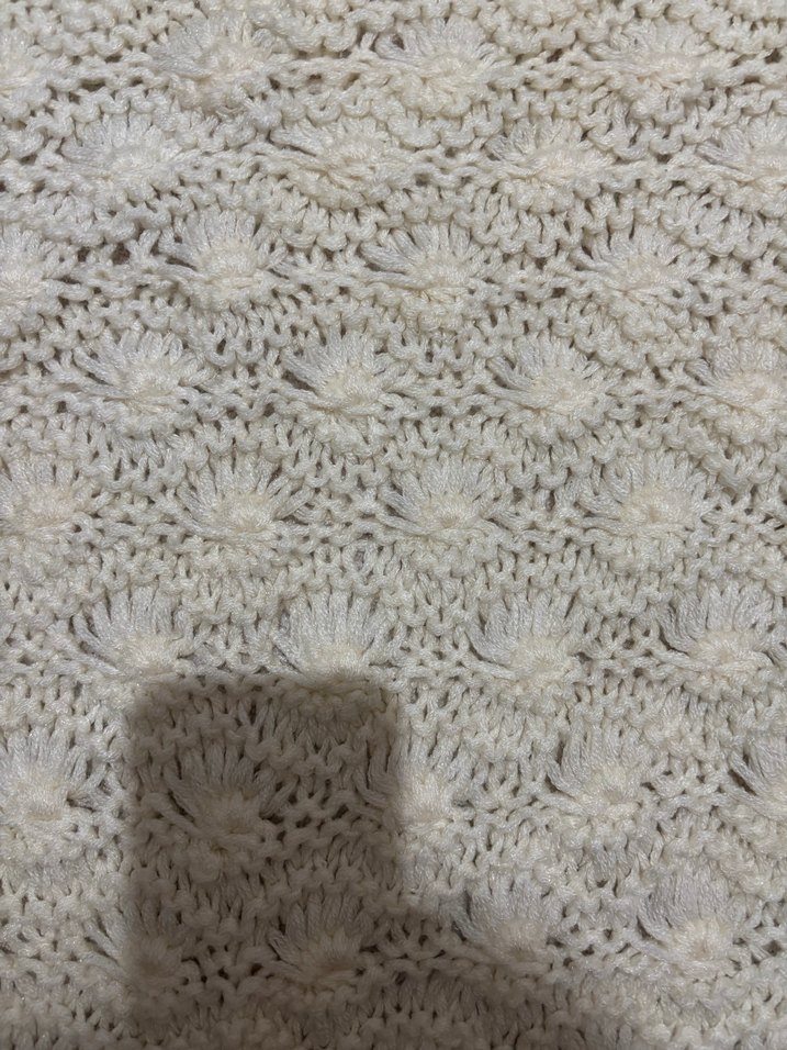 Bej Örgü çeyizlik gelin Şal - Görsel 2