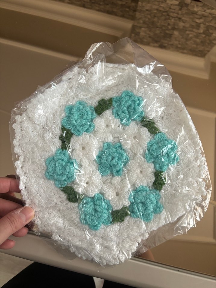 Bohem Çiçek Desenli El Örgüsü lif - Görsel 2