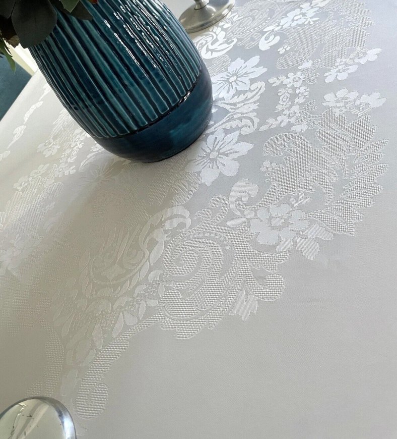 Beyaz Desenli dertsiz Masa Örtüsü - Görsel 4