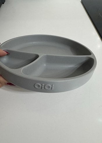 OİOİ Marka Bölmeli Gri Çocuk Tabak