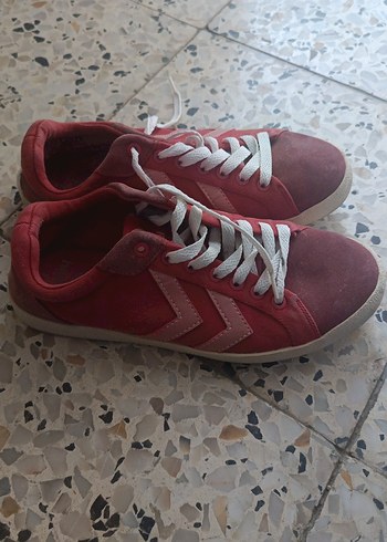Hummel Hummel Kadın Kırmızı Süet Sneakers Velcro Detaylı