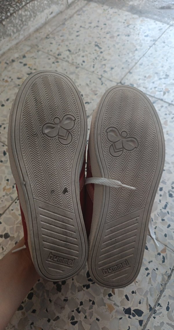 Hummel Kadın Kırmızı Süet Sneakers Velcro Detaylı - Görsel 3