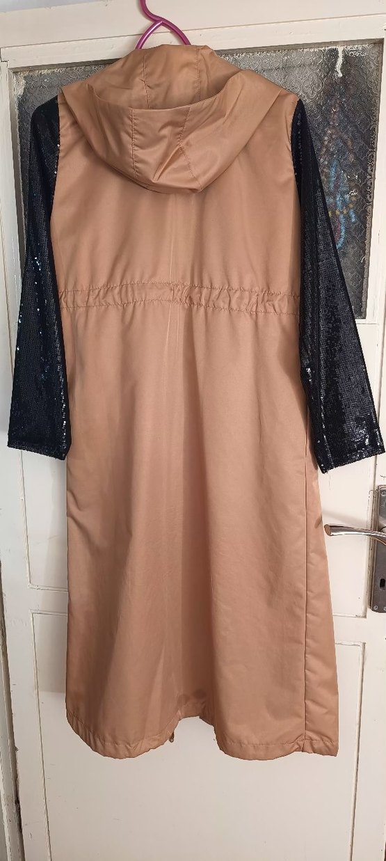 Bohem Tarzı Uzun Camel trençkot - Görsel 5