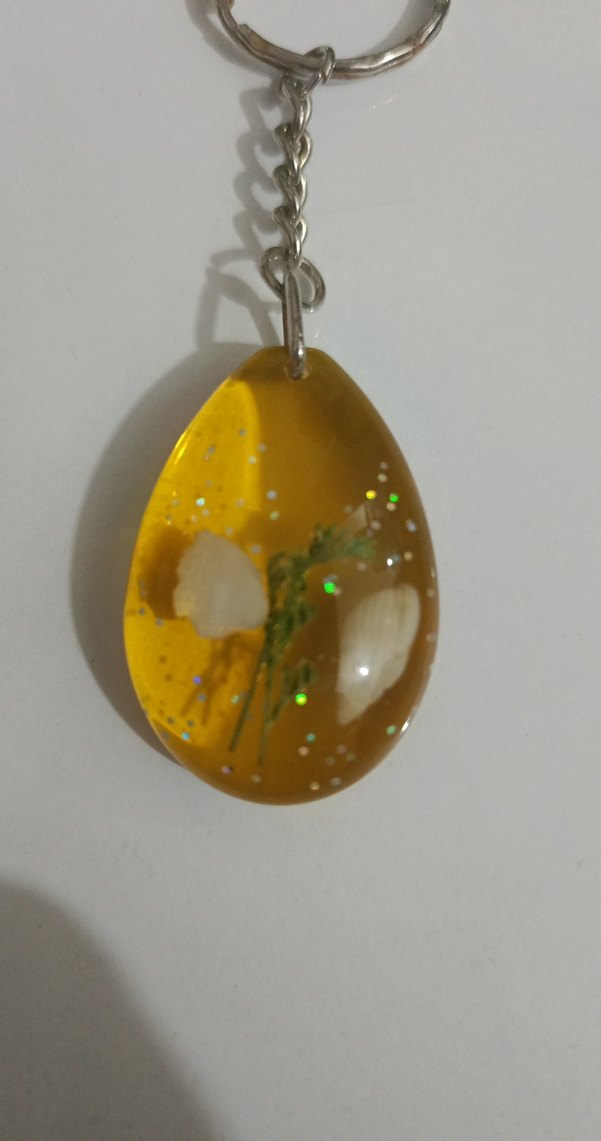 Sarı epoksi Bohem Anahtarlık - Görsel 3