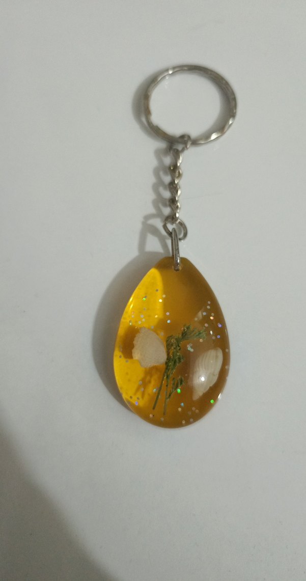 Sarı epoksi Bohem Anahtarlık - Görsel 2