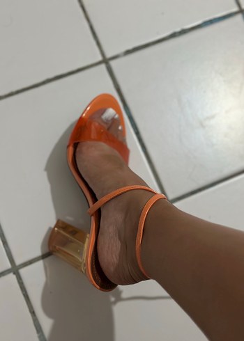 Zara Turuncu zara Topuklu Kadın Sandalet