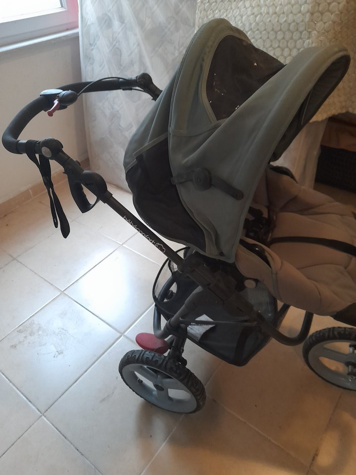Gri Bebek Arabası Pusetli - Görsel 3