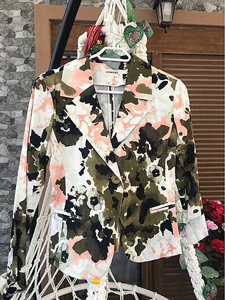 Desenli blazer ceket