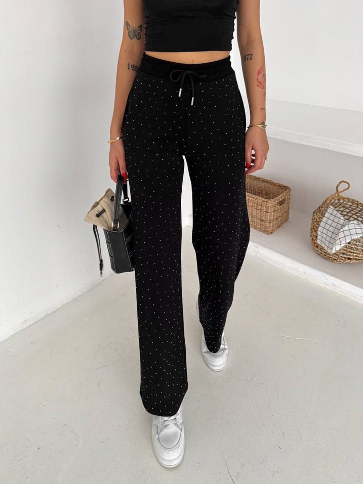 Oysho taşlı palazzo modal kumaş çekme diz izi yapmaz - Görsel 3