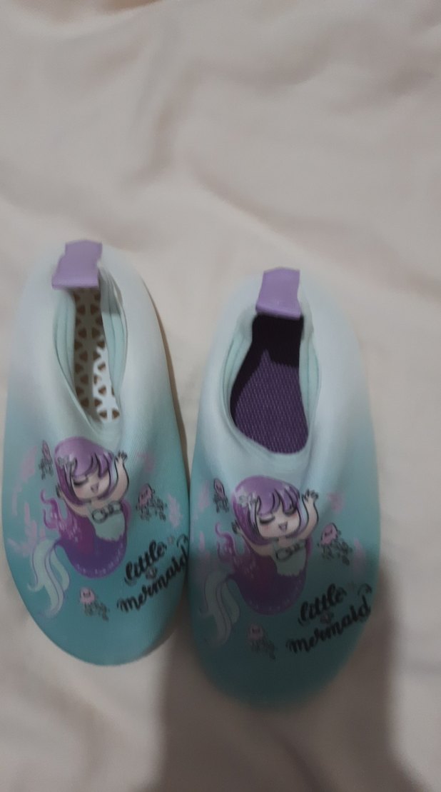 Kız Çocuk Pastel Deniz Kızı Desenli Terlik - Görsel 2