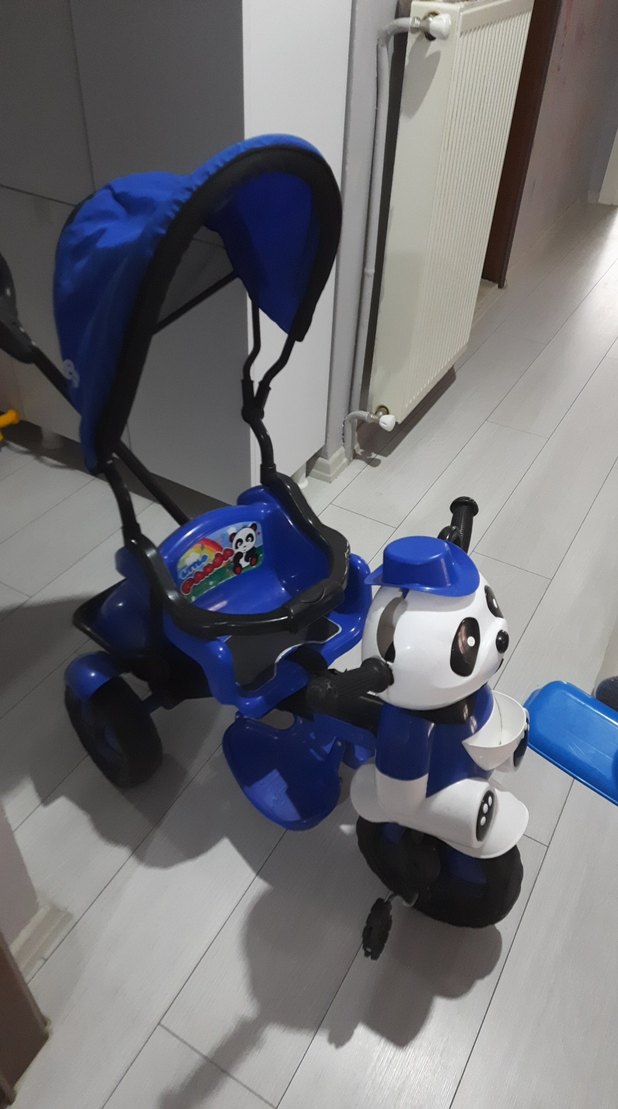 Mavi Ayıcık Figürlü Çocuk Üç Tekerlekli Bisiklet - Görsel 2