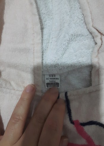 Kız Çocuk Pembe Denizkızı Baskılı Bornoz - Görsel 2