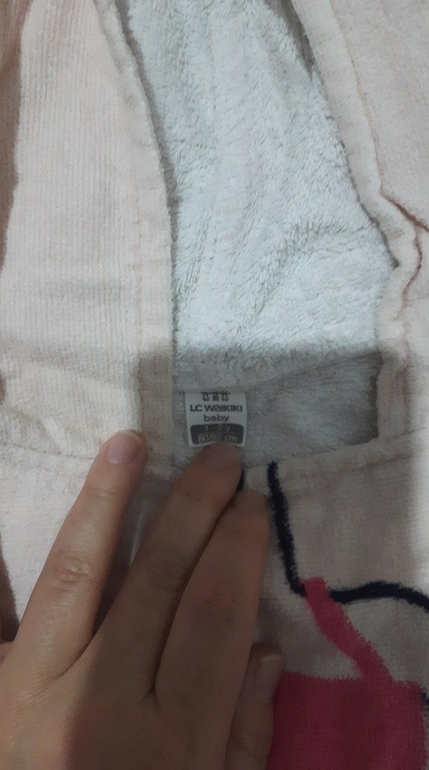 Kız Çocuk Pembe Denizkızı Baskılı Bornoz - Görsel 2