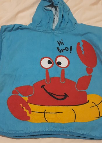 Erkek Çocuk Kapüşonlu Baskılı Bornoz - Görsel 2