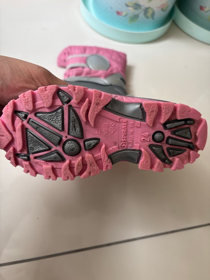 Kız Çocuk Pembe Gri Kaymaz Bot - Görsel 4