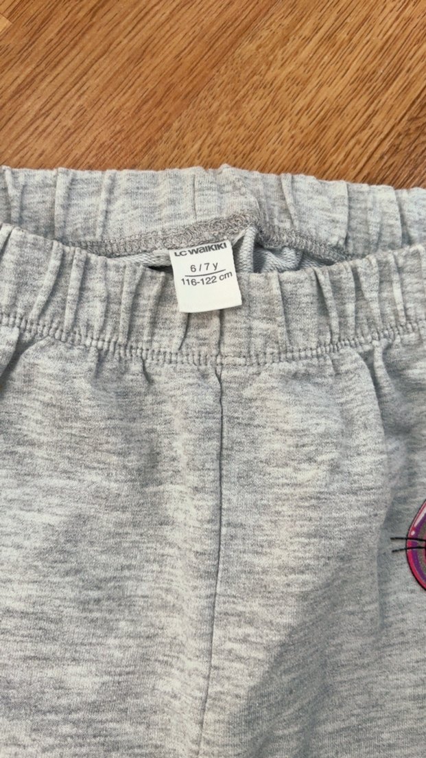 Kız Çocuk Gri Unicorn Nakışlı Eşofman Altı - Görsel 2