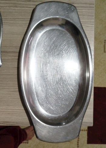 Parlak Gri Oval Kek Kalıbı