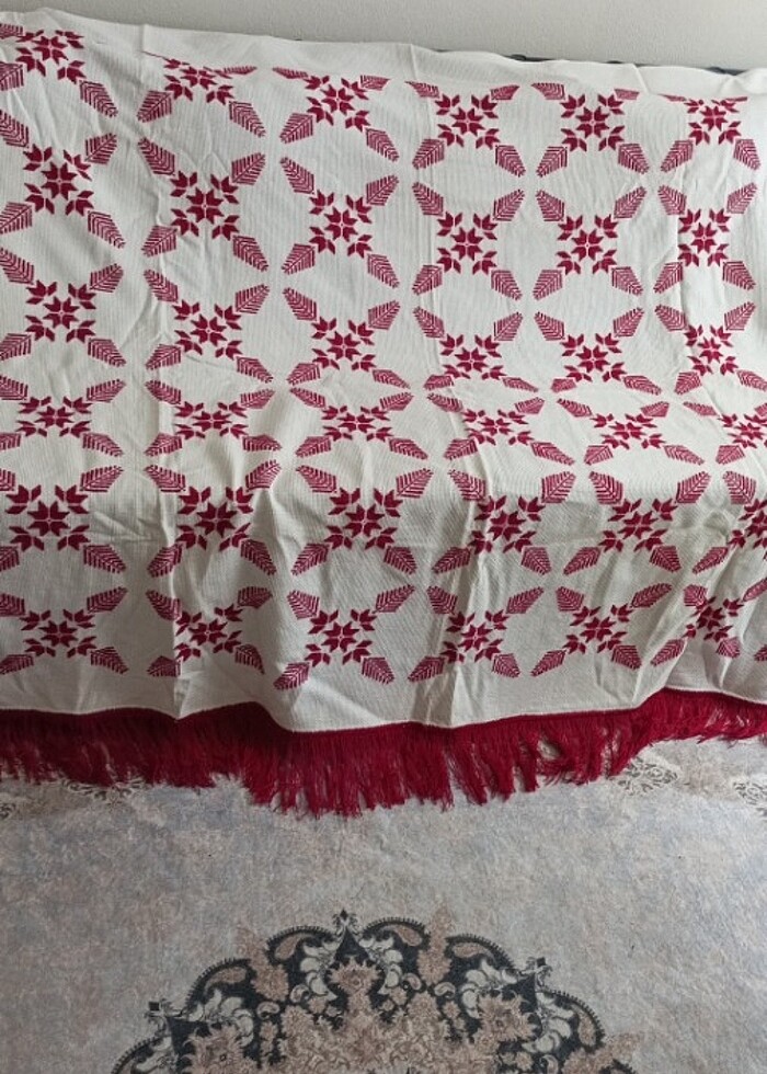 Etamin örtü el işlemesi  - Görsel 2