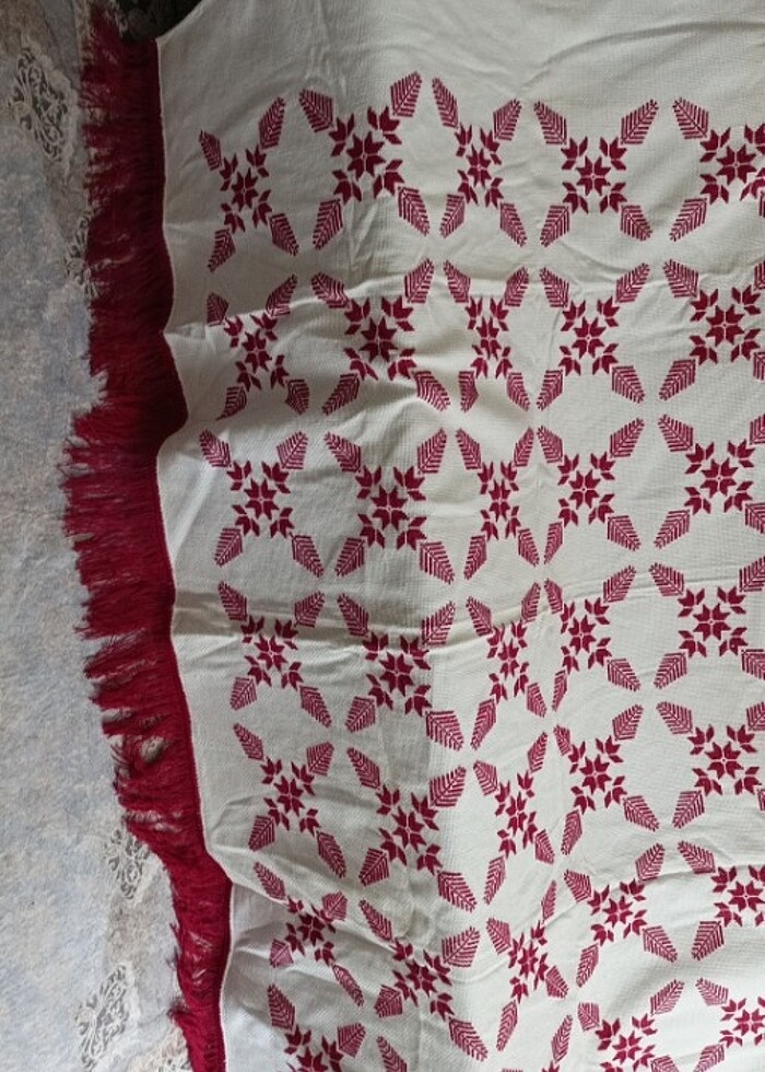 Etamin örtü el işlemesi  - Görsel 4