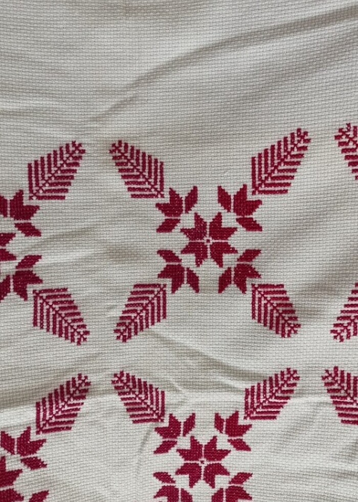 Etamin örtü el işlemesi  - Görsel 5